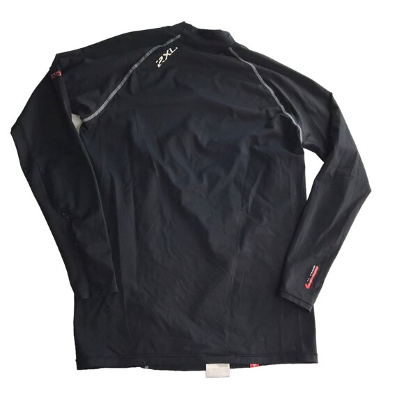 2XU Long Sleeve Compression Shirt.  Mock Neck.  Black. Size Women's Medium - Picture 3 of 12